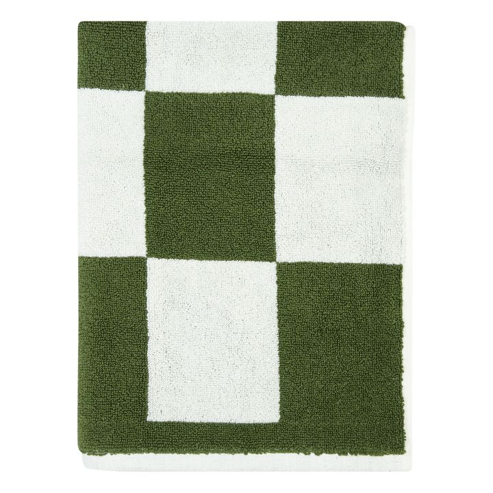 Check Bath Mat | Grass green- Product image n°0