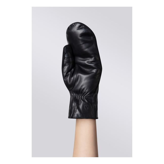 Guanti Essentials con imbottitura in pelle | Nero