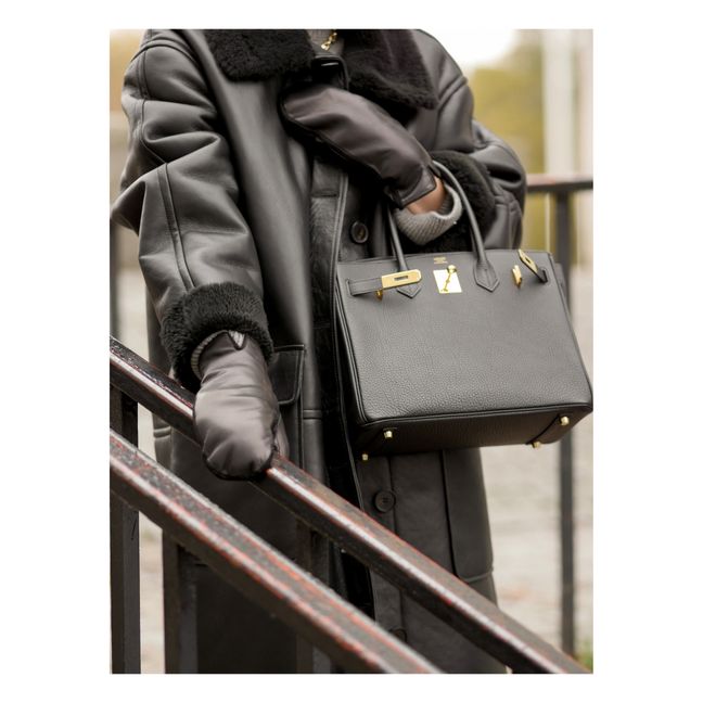 Guanti Essentials con imbottitura in pelle | Nero