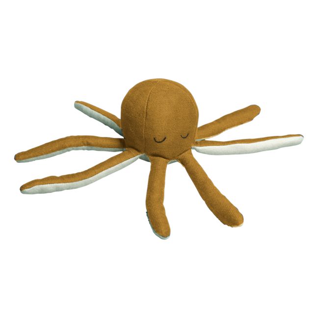 Organic Cotton Octopus Rattle | Brown