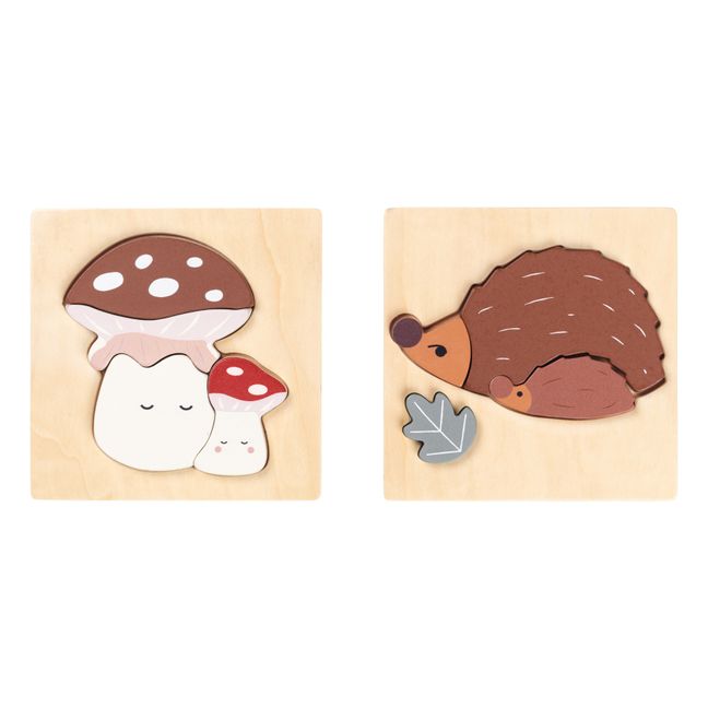 Hedgehog and Mushroom Puzzles - Set of 2