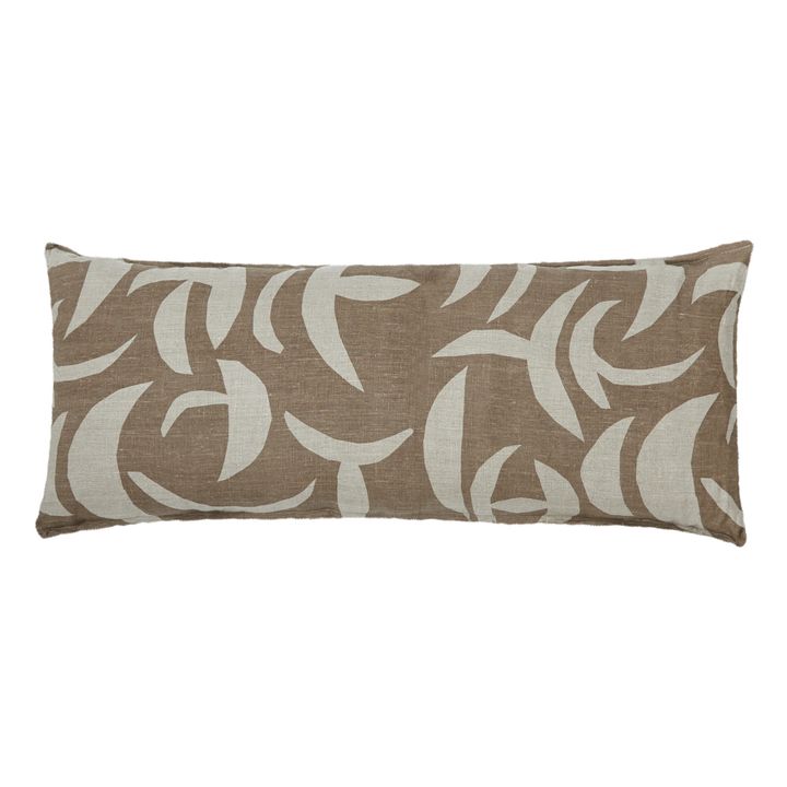 Carob Rectangular Linen Cushion | Chocolate- Imagen del producto n°0