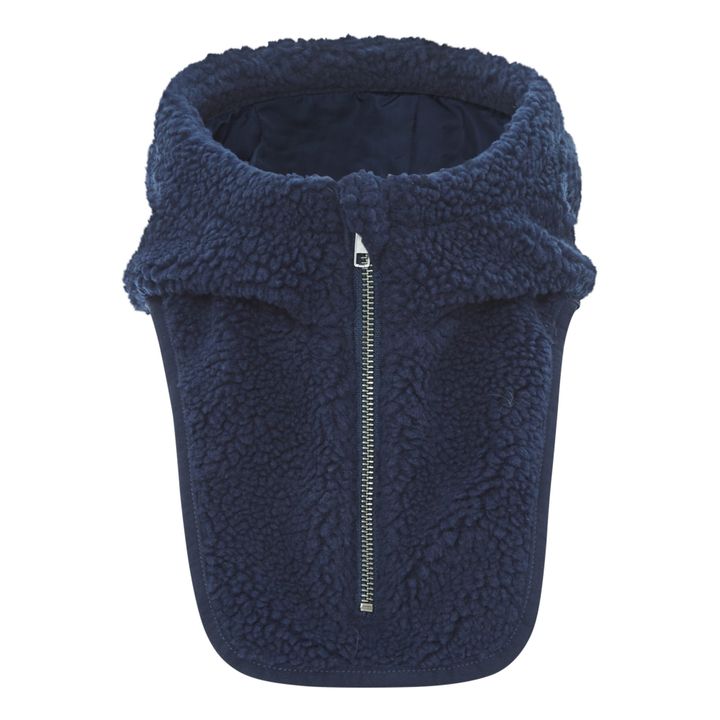 Buffalo Recycled Polyester Faux Fur Balaclava | Navy blue- Product image n°0