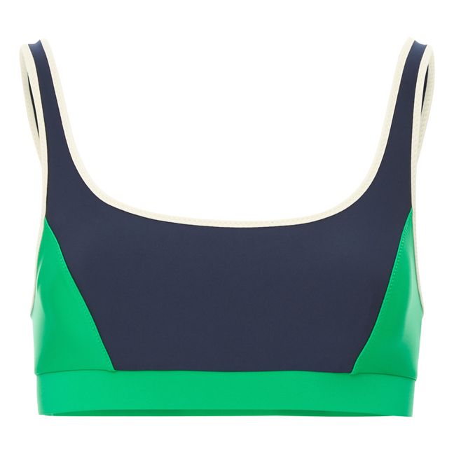 Kala Rory Two-Tone Crop Top | Azul Marino