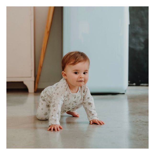 Sloeberry Organic Cotton Baby Jumpsuit | Cremefarben