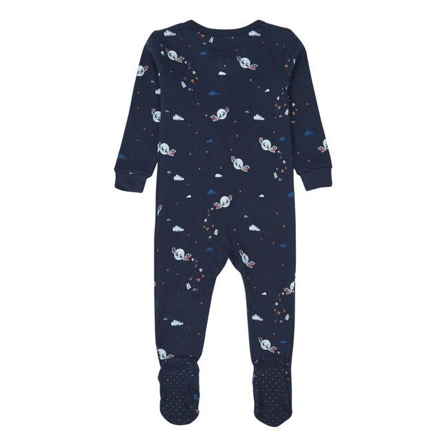 Glow-in-the-Dark One-Piece Christmas Pyjama | Navy blue