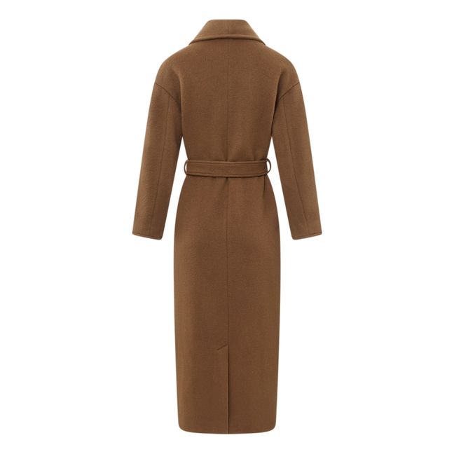 Manteau Ceinturé Laine Vierge | Taupe