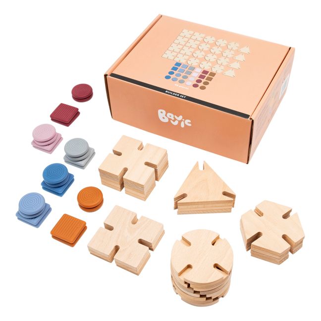 Jeu de construction Builder en bois et silicone