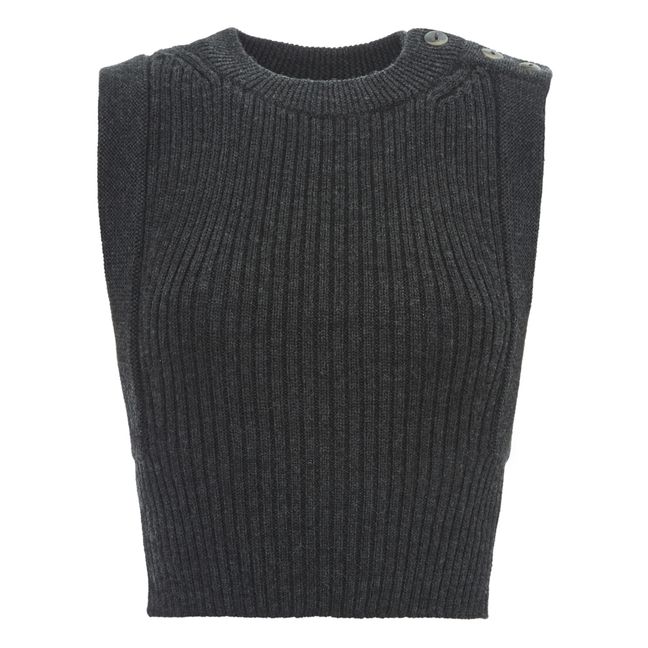 Everdine Merino Sleeveless Jumper - Women's Collection  | Gris Antracita
