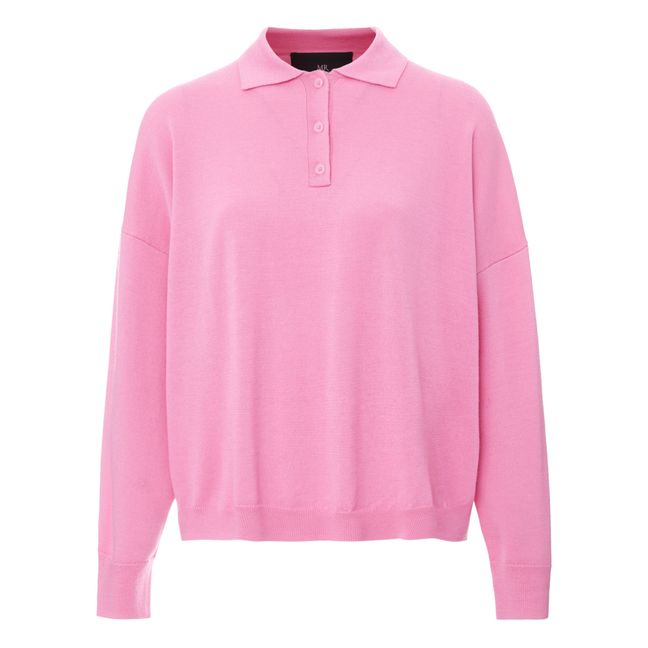 Vitta Button-Up Polo Shirt | Rosa