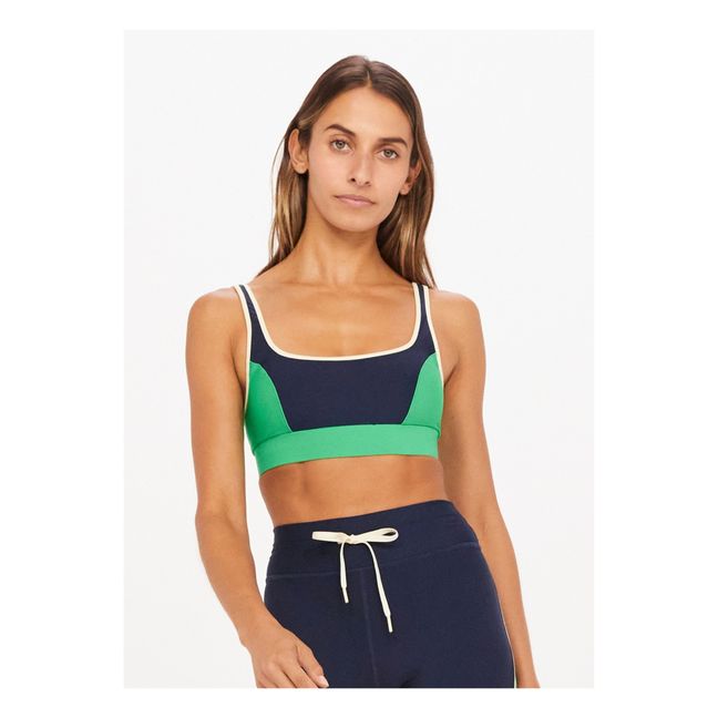 Kala Rory Two-Tone Crop Top | Azul Marino