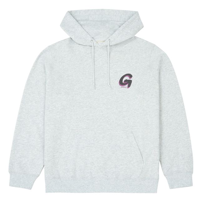 Hoodie Big G-Logo | Gris chiné clair