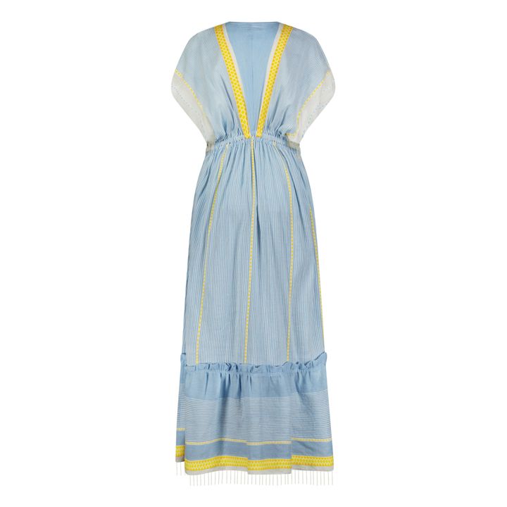 Jemari Plunge Neck Dress | Azul- Imagen del producto n°4