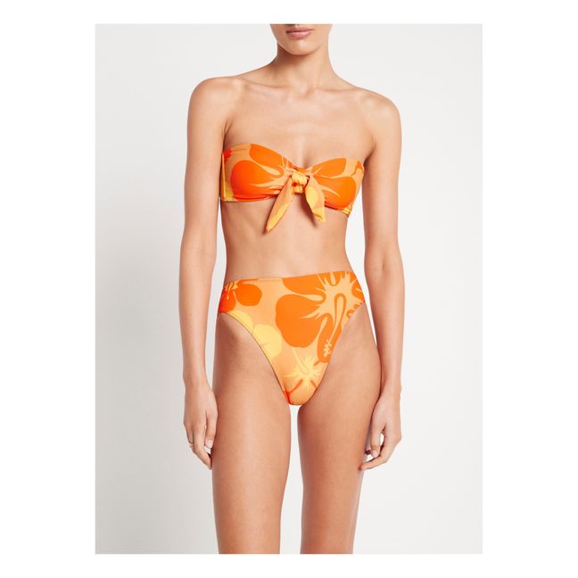 Tropical Bikini Top | Orange