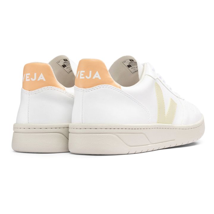Veja V-10 Leather Sneakers - Peach | Smallable