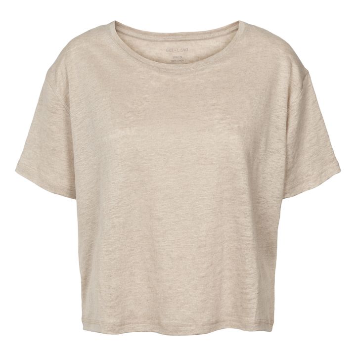 Ivalo Linen T-Shirt | Natur- Produktbild Nr. 0