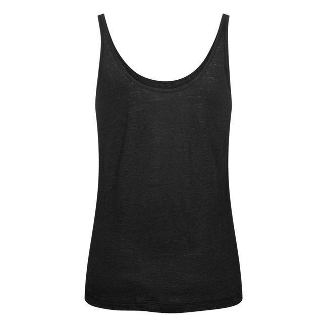Camiseta de tirantes Synne Linen | Negro