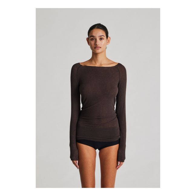 T-shirt Amalie Laine | Brun