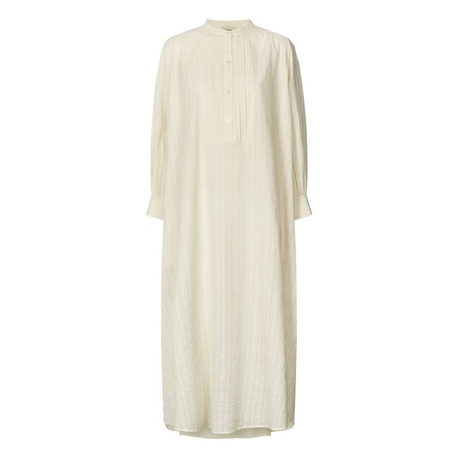 Robe Alma Seersucker | Ecru