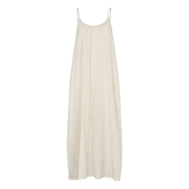 Robe Carmen Seersucker | Ecru