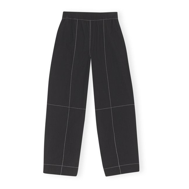 Pantalon Curve Elastiqué Coton Bio | Noir