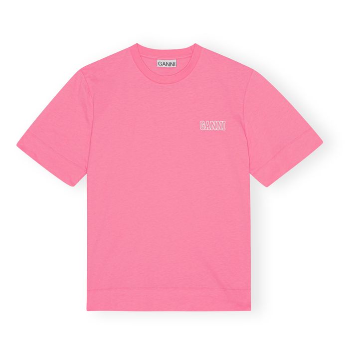 Camiseta ancha de algodón orgánico | Rosa- Imagen del producto n°0