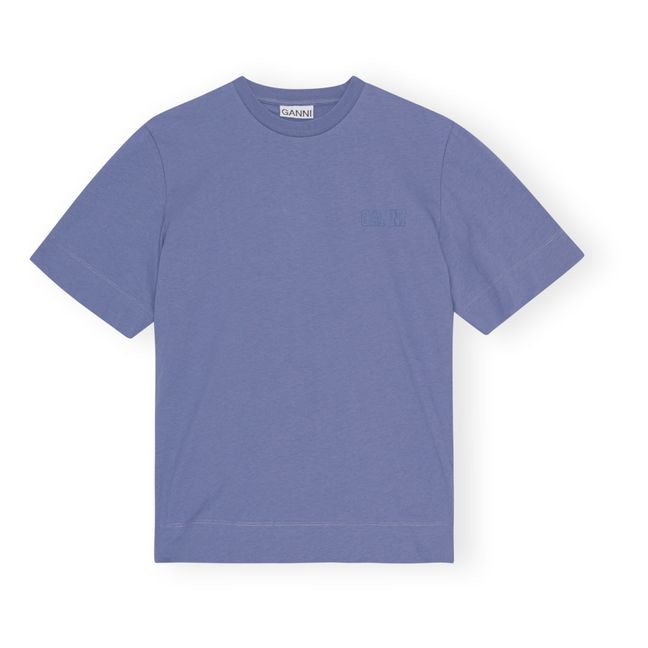 T-shirt Loose Coton Bio | Bleu gris