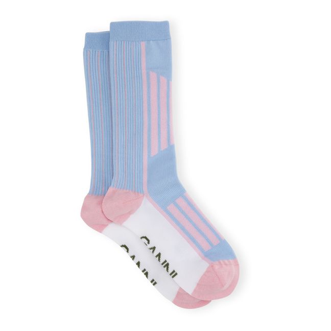 Sporty Organic Cotton Socks | Blue