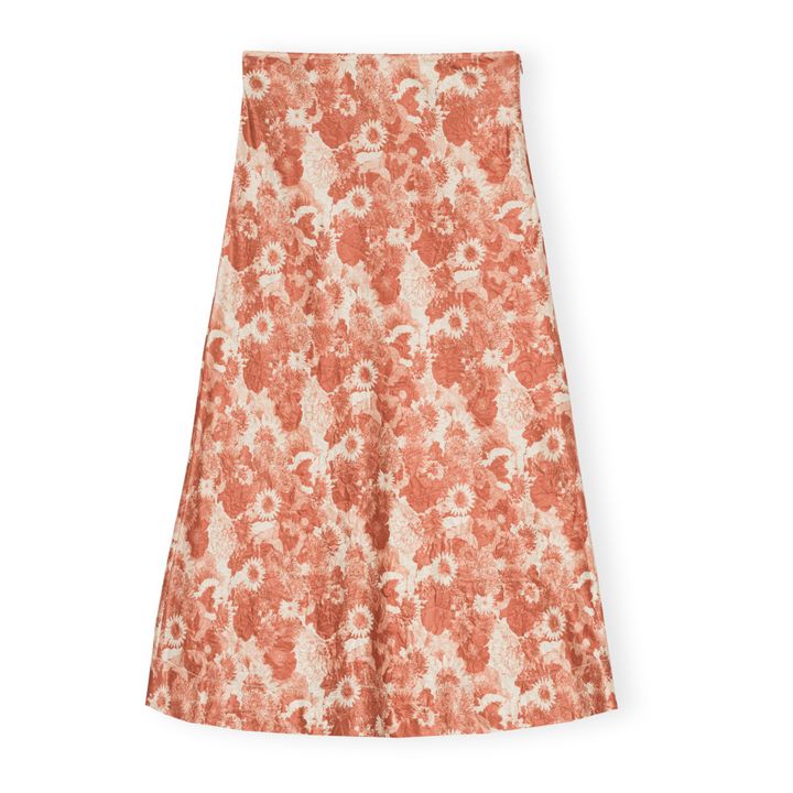 Crinkled Satin Skirt | Terracotta- Imagen del producto n°0