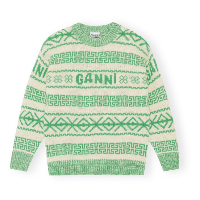 Ganni Organic Wool Jumper | Green