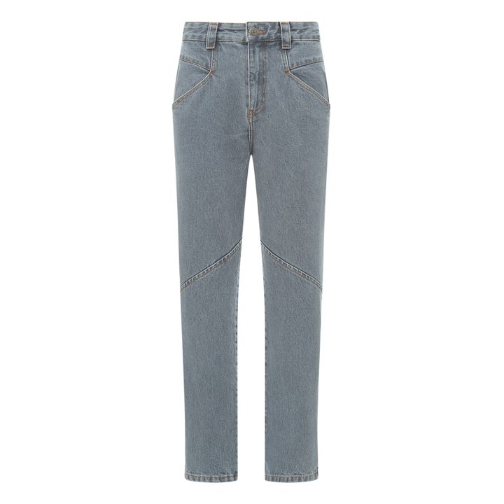 Organic Cotton Cut-Out Jeans | Stone Grey S045- Imagen del producto n°0