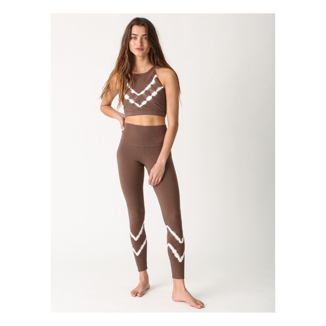 Sunset Herringbone Tie-Dye Leggings | Marrón