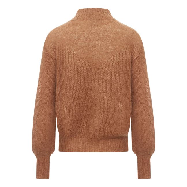 Mohair High-Neck Sweater | Marrone