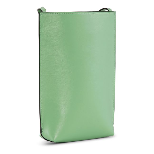 Small Banner Recycled Leather Bag | Green