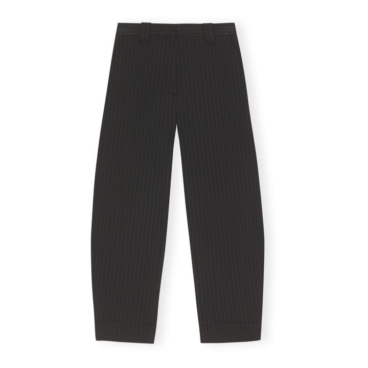 Pantalones de rayas elásticos | Negro- Imagen del producto n°0