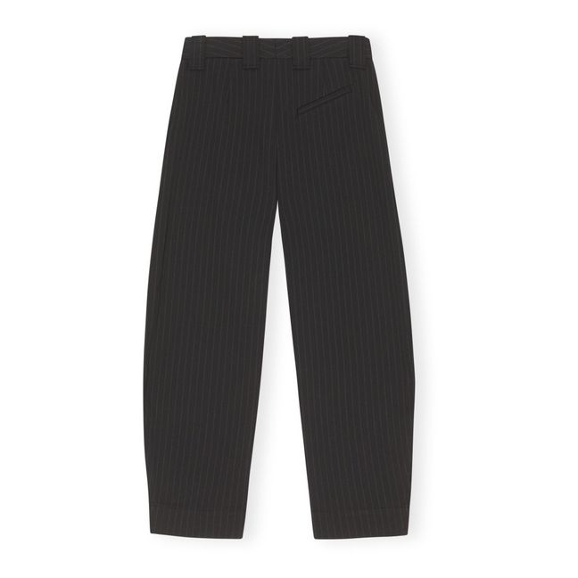 Pantalon Stretch Rayé | Noir