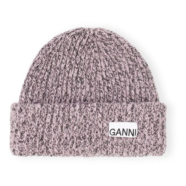 Ribbed Woollen Beanie | Lilac