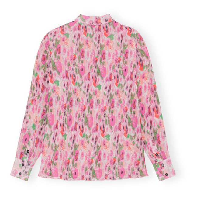 Georgette Pleated Blouse  | Pink