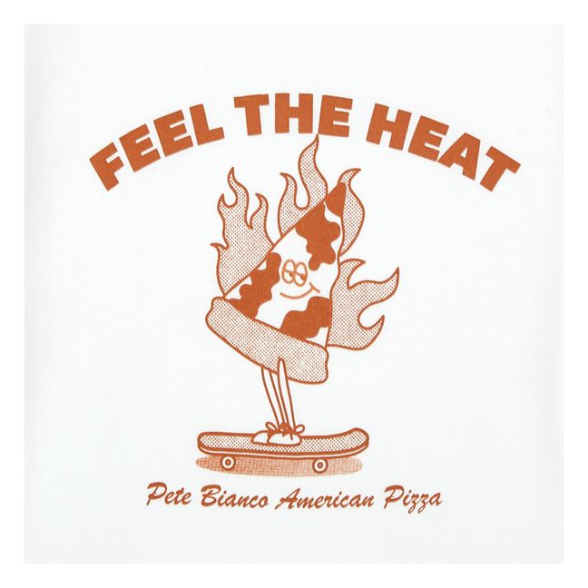 T-Shirt Feel The Heat Coton Bio | Blanc cassé