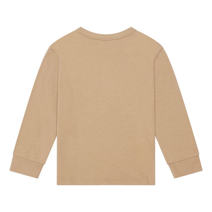 LA Surf Organic Cotton Long Sleeve T-Shirt | Beige- Immagine del prodotto n°3