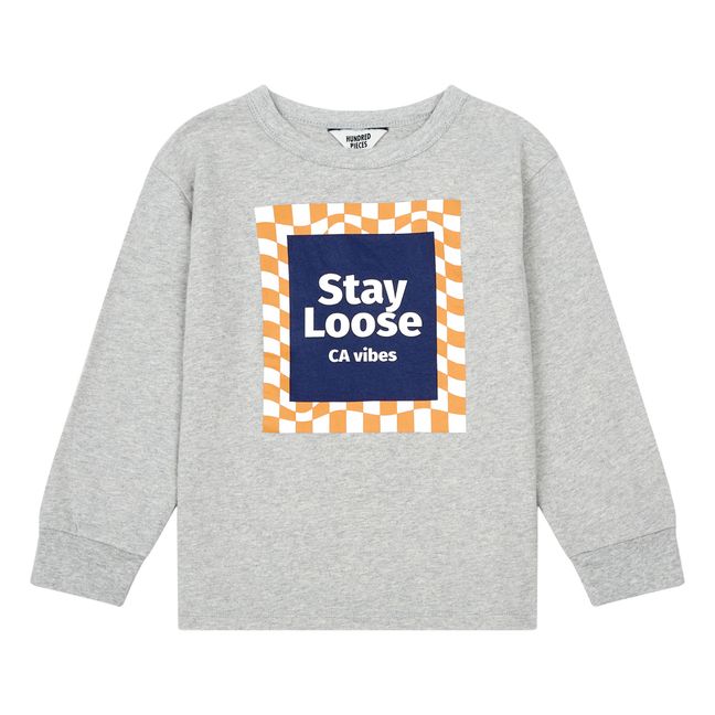 Stay Loose Organic Cotton Long Sleeve T-Shirt | Grau Meliert