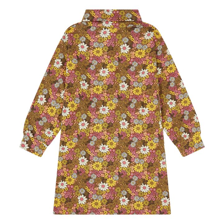 Organic Cotton Retro Flower Maxi Dress | Bunt- Produktbild Nr. 3