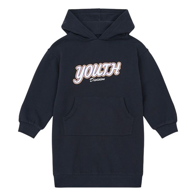 Organic Cotton Youth Division Hoodie Dress | Black