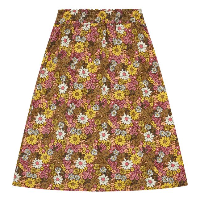 Organic Cotton Retro Flower Maxi Skirt | Bunt