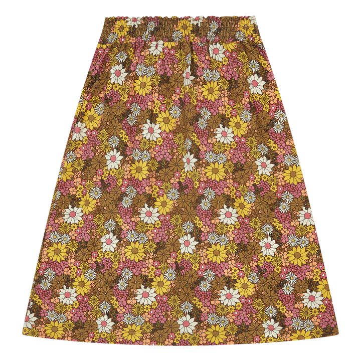 Jupe Topshop Femme Floral Multicolore A-Line Taille 8 Zip Coton Viscose
