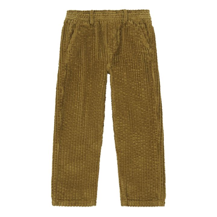 Organic Corduroy Elasticated Waist Trousers | Brown- Product image n°0