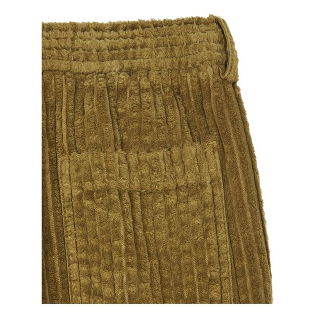Organic Corduroy Elasticated Waist Trousers | Marrón