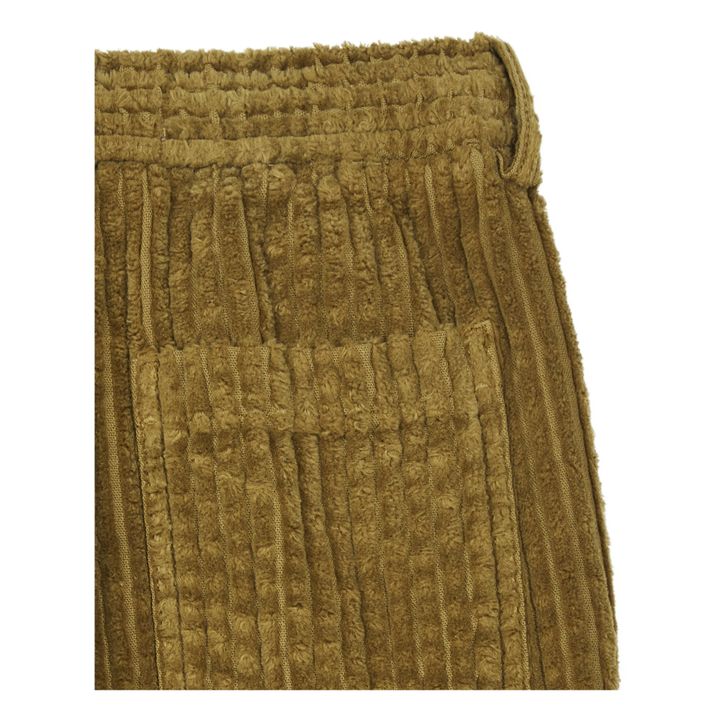 Pantalon Taille Elastiquée Velours Côtelé Bio | Marron- Image produit n°2