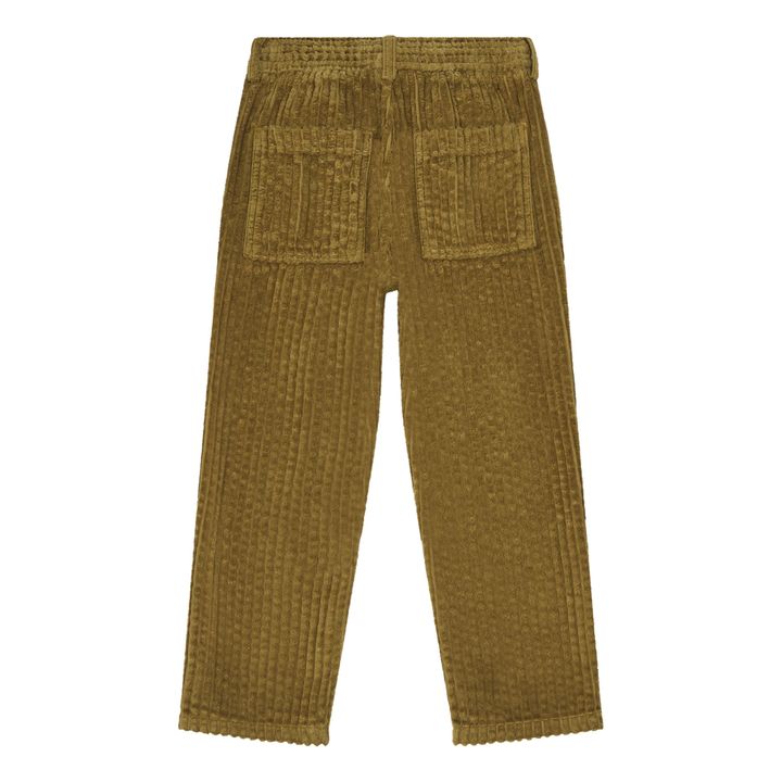 Pantalon Taille Elastiquée Velours Côtelé Bio | Marron- Image produit n°3