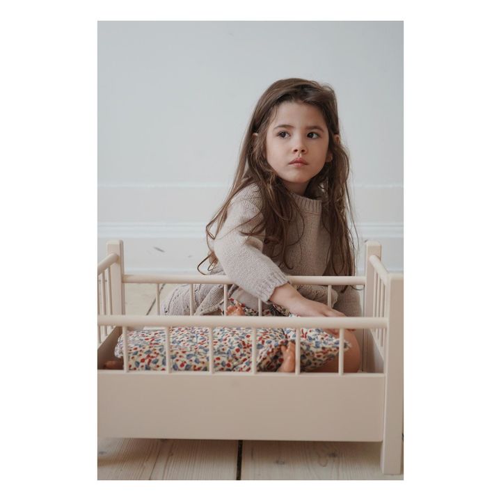 Lit pour poupée en bois FSC | Ecru- Image produit n°1